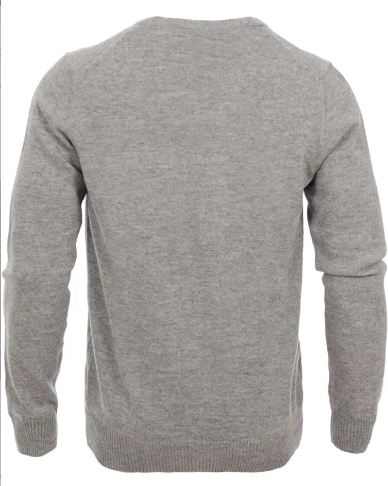 J. LINDEBERG Men's Blue Melange C-Neck Kashmerino Sweater $325 NWT