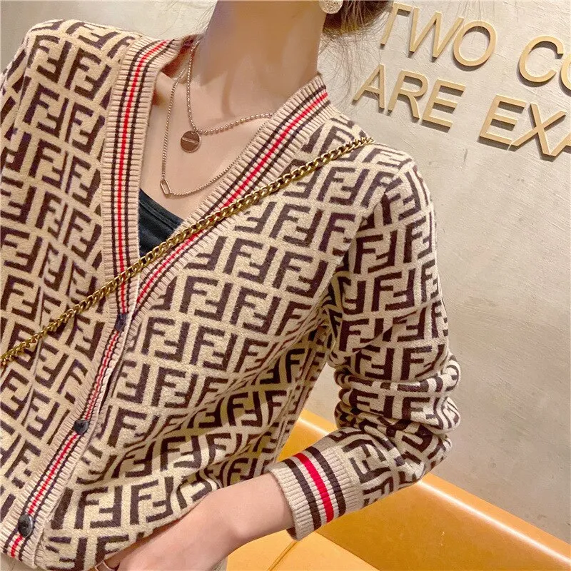 Womens Long Sleeve Knitted Casual Sweater
